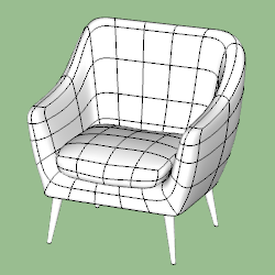 Club Chair Modeling in SketchUp
