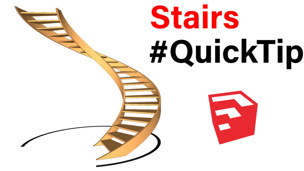 How To Quickly Bend Stairs In SketchUp