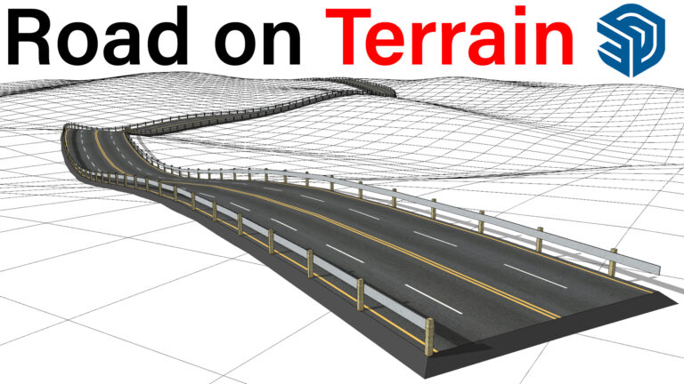 Different Ways to Create Curved Road on Terrain SketchUp
