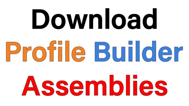 Profile Builder Assemblies