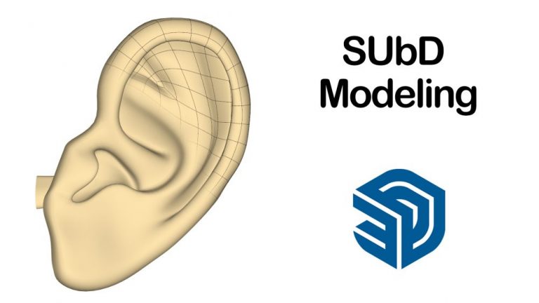 Ear Modeling in SketchUp – Subd Model