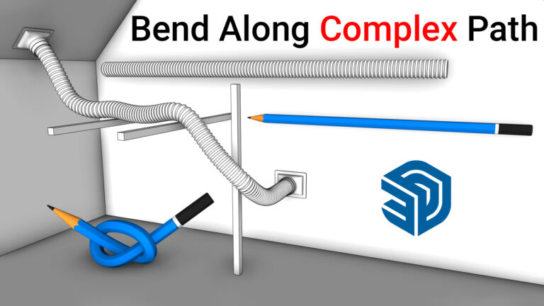 Bend objects Along Complex Path In SketchUp